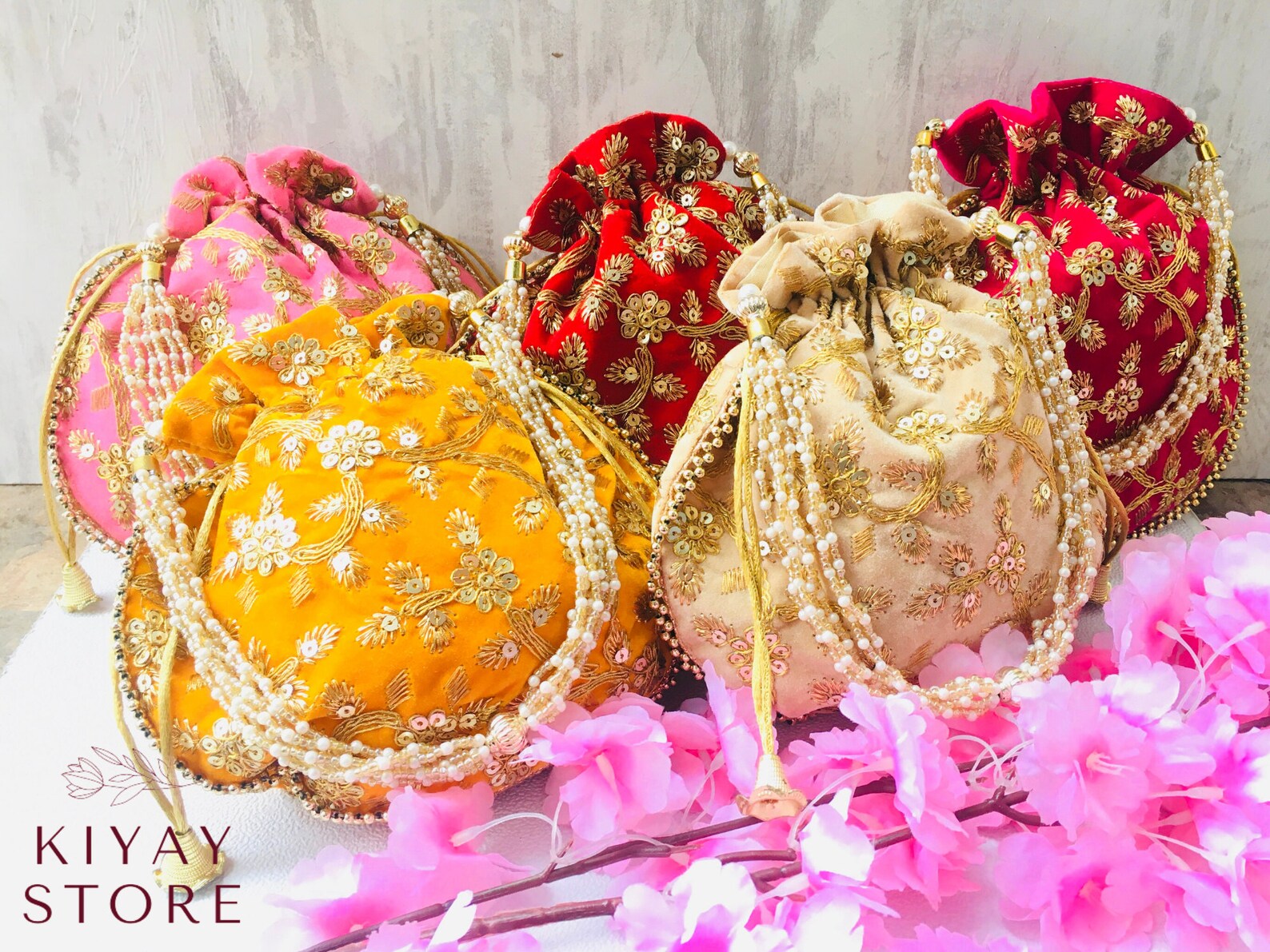 Bulk Indian Potli Bags Handembroidered Potli Purses Wedding Etsy