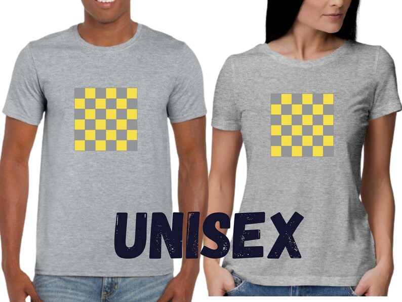 Graphic T- Shirt Ultimate Gray And Illuminating Unisex T Shirt Pantone Color Of The Year Merch Checkerboard Print Classic T-Shirt