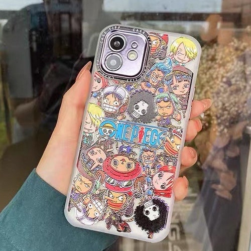 One Piece Japanese Anime Cartoon Iphone Case Luffy Cute Anime Etsy