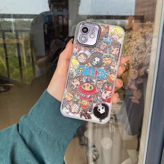 One Piece Japanese Anime Cartoon Iphone Case Luffy Cute Anime Etsy