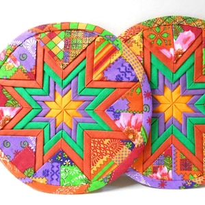 Easy Folded Star Potholder Pattern Downloads PDF