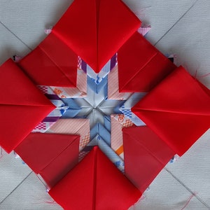How to Make a Folded Star Squared Hot Pad, Potholder,easy Folded Star ...