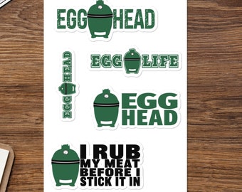 Big Green Egg Sticker Pack, Funny BBQ Grilling Decals