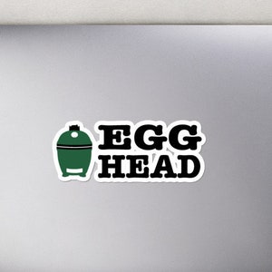 Cabeza de huevo Funny Dad BBQ Grilling Big Green Egg Sticker Pegatinas sin burbujas
