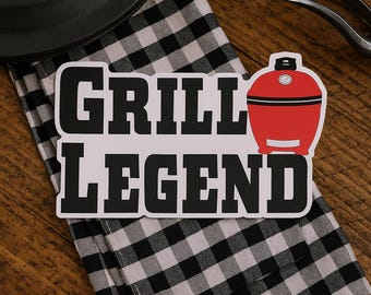 Grill Legend Sticker: Kamado Style BBQ, Pitmaster Gift