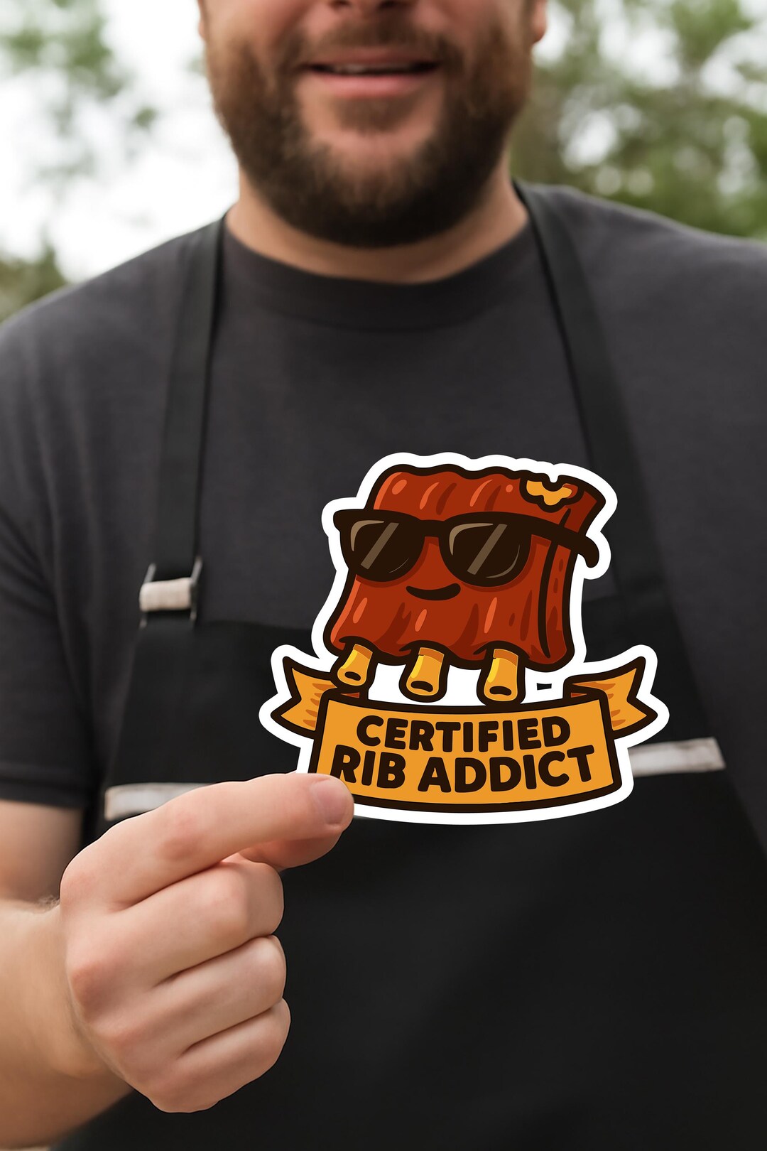 Certified Rib Addict Sticker: Funny BBQ Pitmaster Vinyl Decal - Etsy