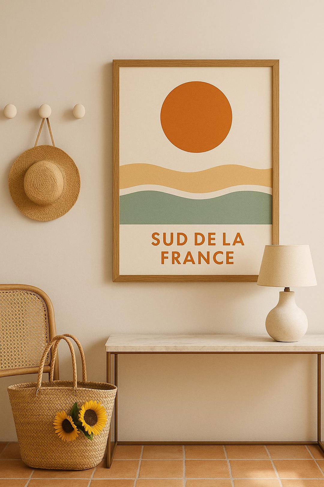 French Riviera Sunset Print: Abstract Coastal Art (digital Download) - Etsy