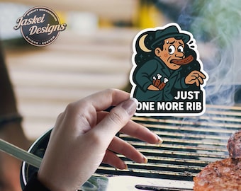 Sticker voleur de côtes levées barbecue : Humour amateur de viande - Sticker Grill Gear
