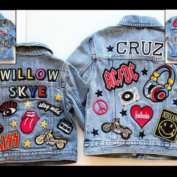 Custom Jean Jacket Etsy