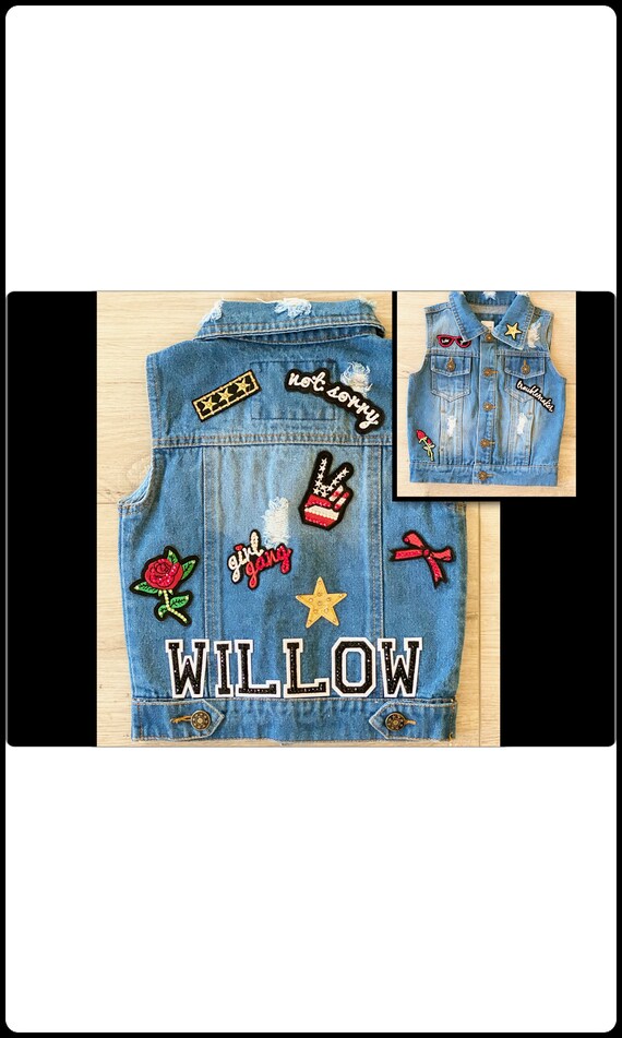 Kids Jean Vest Personalized Denim Vest 