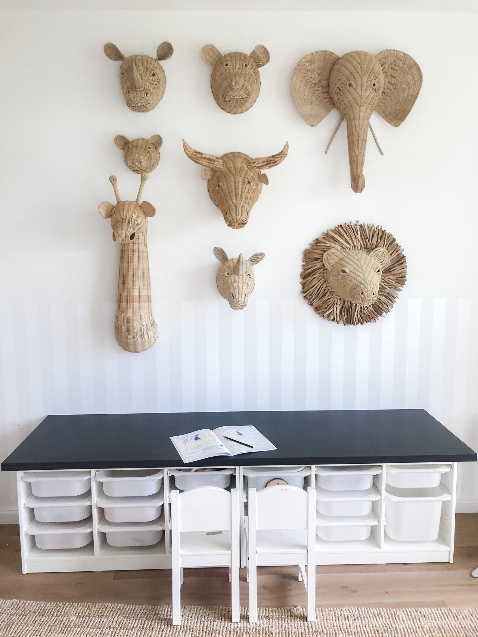 Nursery Rattan/wicker Giraffe Head Wall Decor Giraffe Nursery Etsy UK