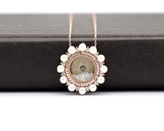 Silver Pearl Asmaul Husna Necklace, Zircon Stone 99 Names of Allah Necklace, Rose Islamic Religious Necklace, Gift for Muslim Women