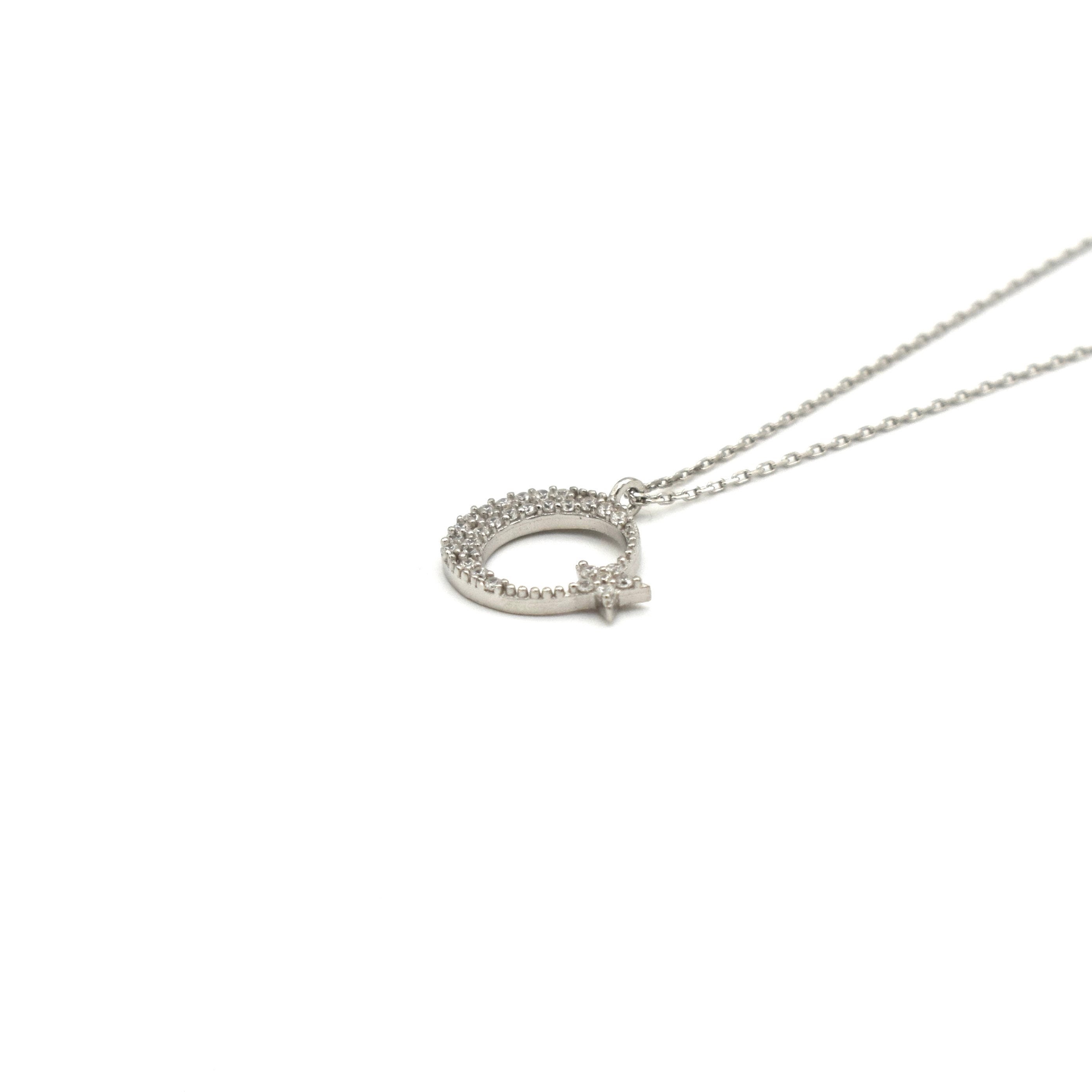 Fly me to the moon Zircon Necklace – Silverings