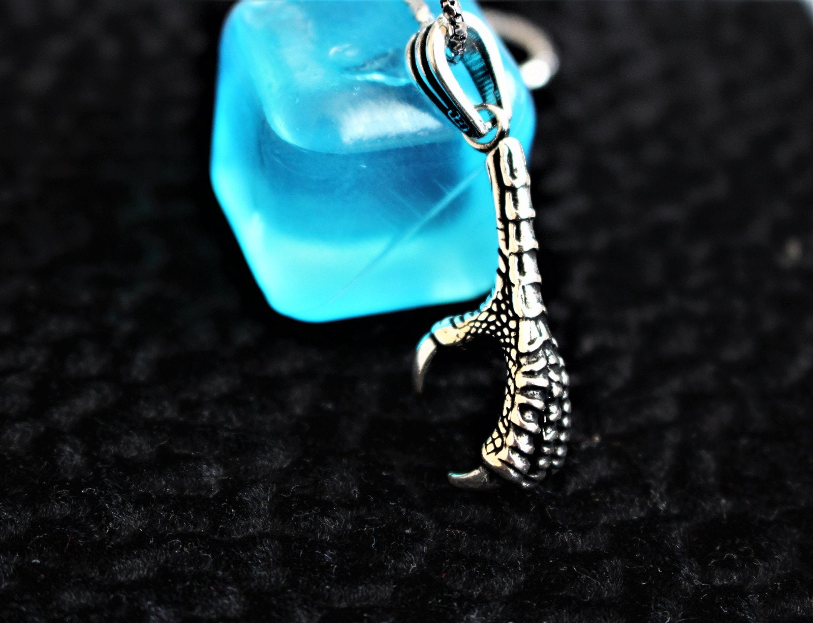 Eagle Claw Necklace, 925 Sterling Silver Eagle Claw Necklace