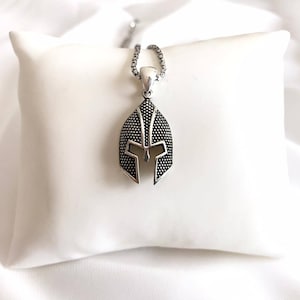 Silver Spartan Gladiator Necklace, Spartan Necklace, Men Gladiator Necklace, Silver Greek Warrior Necklace, Men Spartan Jewelry