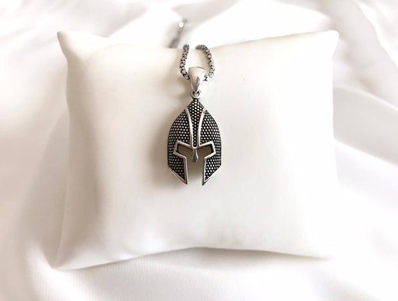 Silver Spartan Gladiator Necklace, Spartan Necklace, Men Gladiator