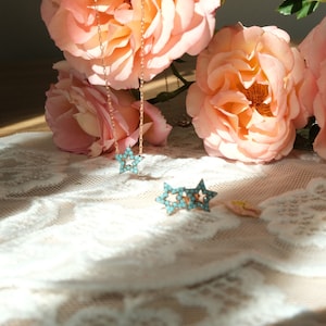 Silver Turquoise Star Jewelry Set, Turkish Blue Star Earrings, Star  Necklace, Star Necklace, Star Earrings