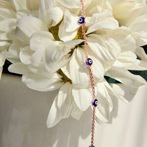 Silver Bracelet, Evil Eye Bracelet, Silver Woman Rose Gold Evil Eye Bracelet, Evil Eye Silver Bracelet, Woman Bracelet