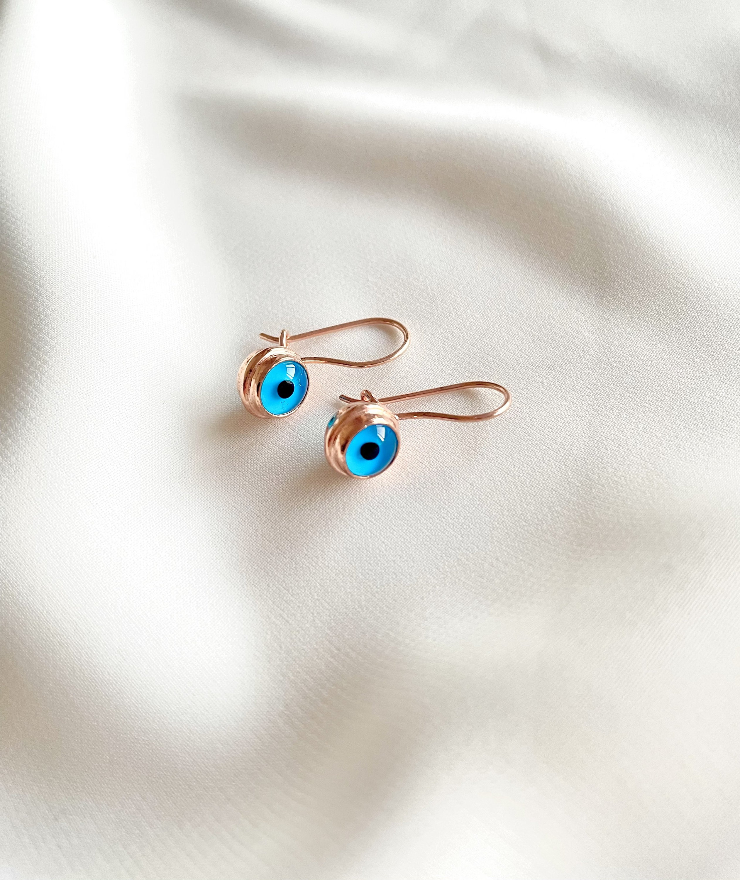 Orecchini Pendenti A Goccia In Argento Sterling 925 &ndash; Protezione Malocchio Blu &ndash; 0,75 Pollici &ndash; My Daily Styles