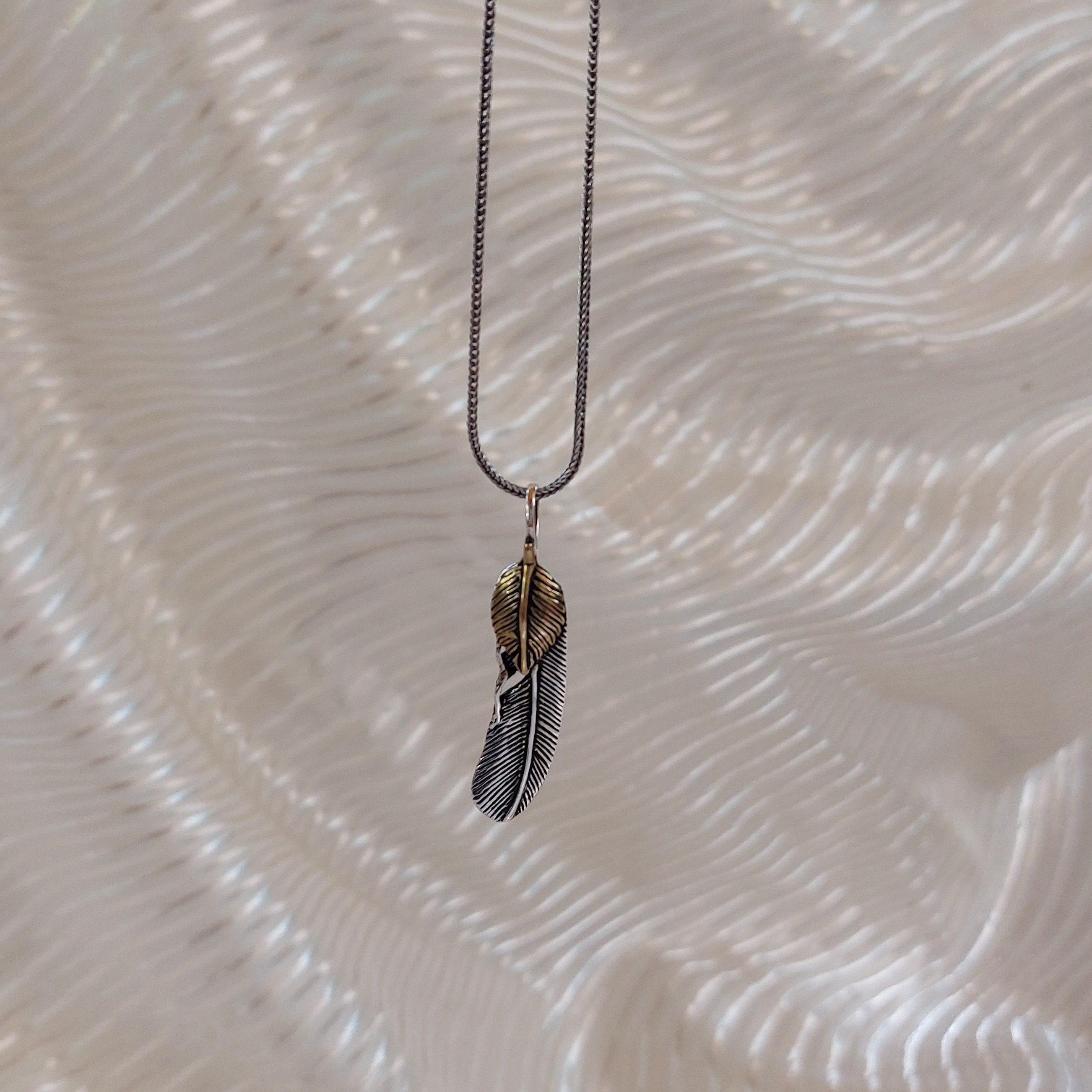 Collana Con Ciondolo Piuma In Argento 925 Sterling Silver – Aquila Falco, Nuova, Lunghezza 18-20 Pollici, Marchio Turtleland - Foto 5
