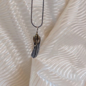 Silver Feather Necklace For Men,  Feather Necklace Sterling Silver, Feather Pendant, Feathar Charm Necklace, Feather Choker, Gift For Him