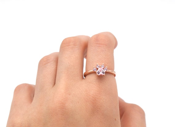 Cat paw ring rose hotsell gold