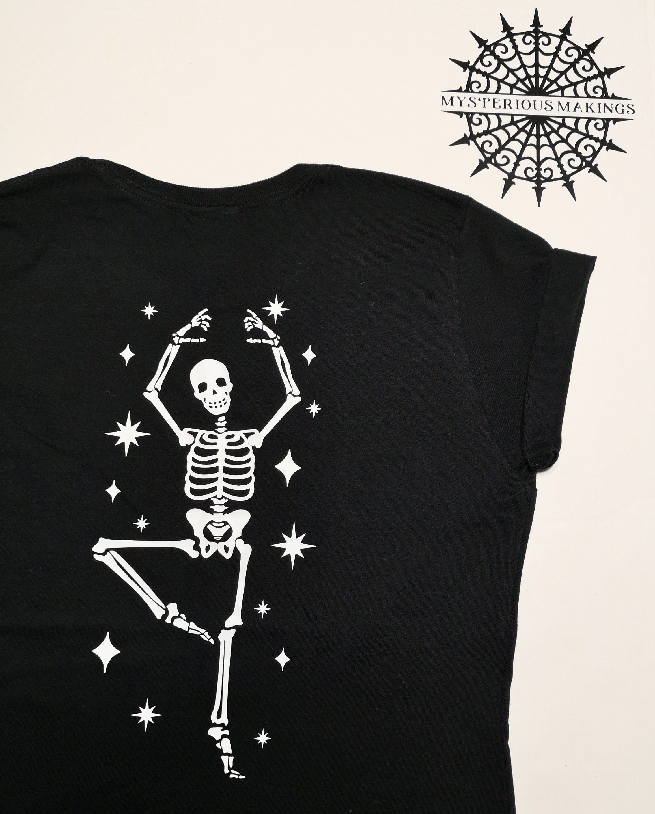 Women's Skeleton Shirt / Halloween Ladies Monochrome Top / Etsy