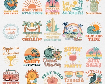 Retro-Sommer-Strand-Sublimations-Svg-Bundle, Sommer-Svg-Shirt-Design, Sommer-Svg-Bundle, Strand-Svg, Vintage-Sommer-Svg, Sommer-Schnittdateien
