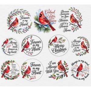 Julröd kardinal clipart png-paket, kardinal julprydnad png-paket, röd kardinal jul png, julminnesdekoration