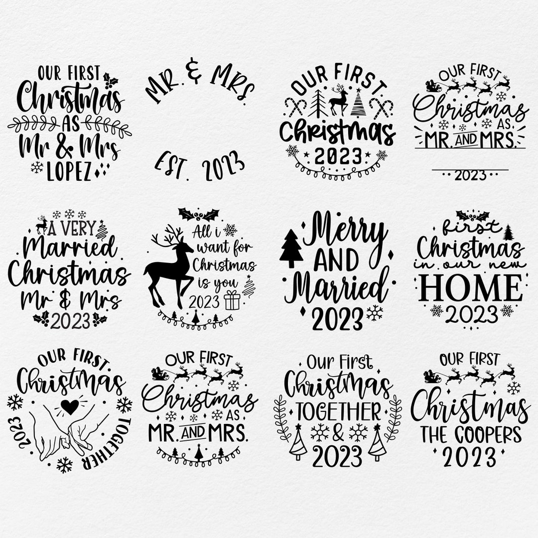 First Christmas 2023 Ornament SVG Bundle, Our First Christmas 2023 Svg