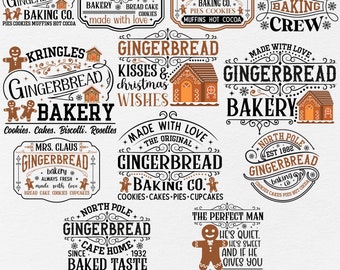 Christmas Gringerbread Svg, Gringerbread Svg Bundle, Farmhouse Christmas Svg, Vintage Christmas Svg, Farmhouse Sign Svg, Christmas Svg