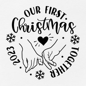 Bundle premier Noël 2023 ornement SVG, notre premier Noël 2023 Svg, mariage premier ornement de Noël Svg, premier Noël Svg de bébé