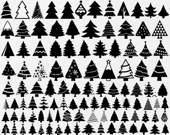 100 Christmas Tree Bundle Svg, Tree Christmas Svg, Christmas Svg, Christmas Tree Clipart, Christmas Ornament Svg, Christmas Tree Silhouette