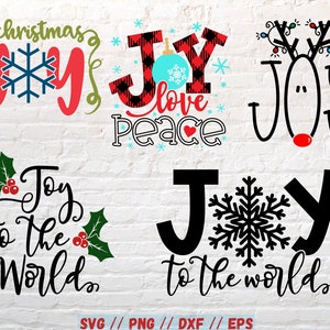 Alegría navideña SVG, Alegría SVG, Navidad SVG, Copo de nieve SVG, Adorno de alegría SVG, Paquete navideño SVG, Invierno SVG, Archivo digital, DXF, EPS, PNG, SVG