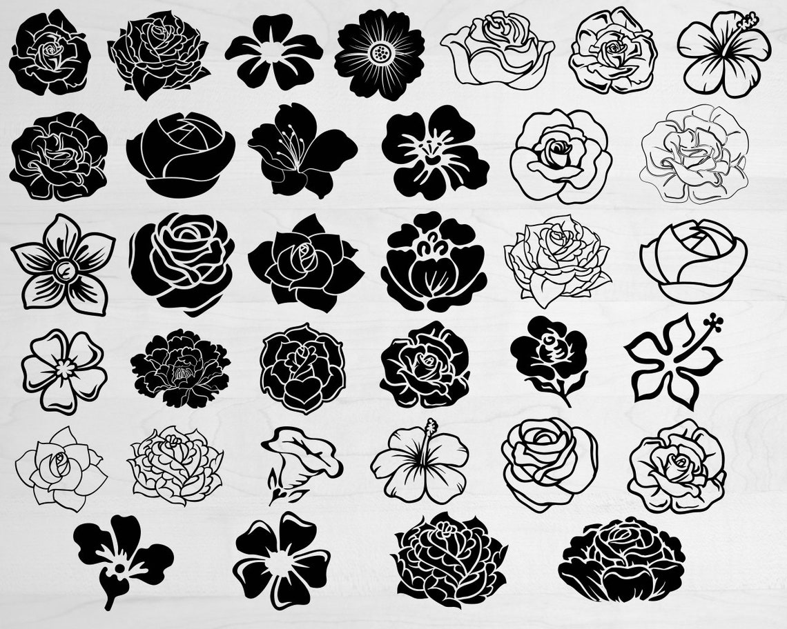 Flower Bundle Svg, Flowers Svg, Flower Clipart, Floral Bundle Svg ...