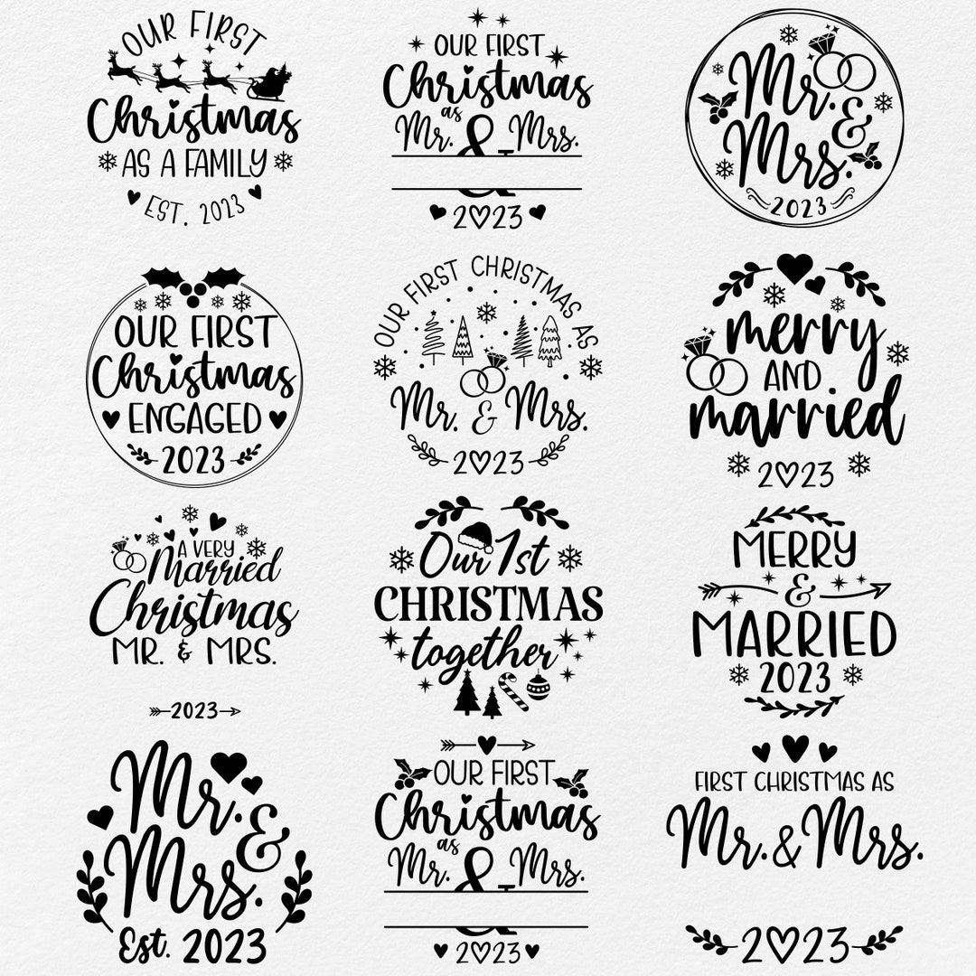 First Christmas 2023 Ornament SVG Bundle, Our First Christmas 2023 Svg