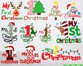 Baby's First Christmas SVG Bundle, My First Christmas Svg, Baby 1st Christmas Svg, Baby Christmas Shirt Svg, Baby First Christmas Ornament