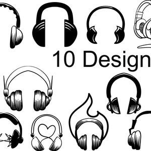 Kopfhörer SVG Bundle, Kopfhörer SVG Bundle, Kopfhörer svg, Musik svg, DJ svg, Clipart, Schnittdatei, Cricut-Datei