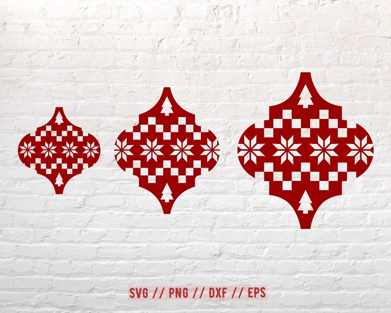 Download Christmas Tile Ornament SVG Template 3 size Arabesque ...