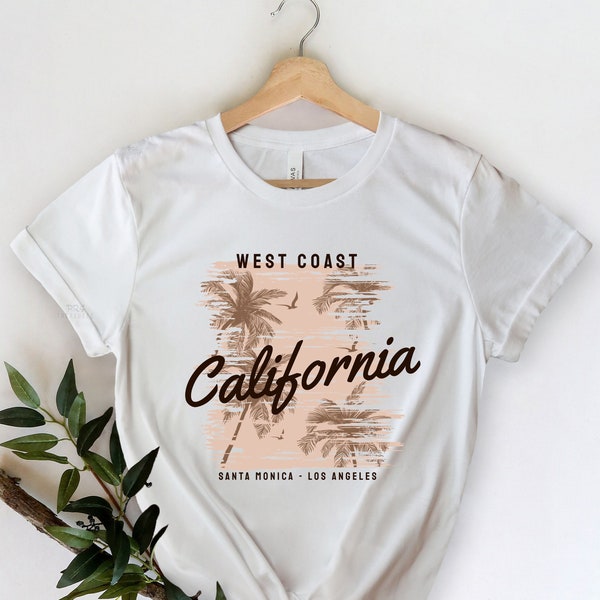 California West Coast, California Shirt, Vintage Tshirt, California Gift, Beach Shirt, Summer Tshirt, Surfing Shirt, Los Angeles Tshirt