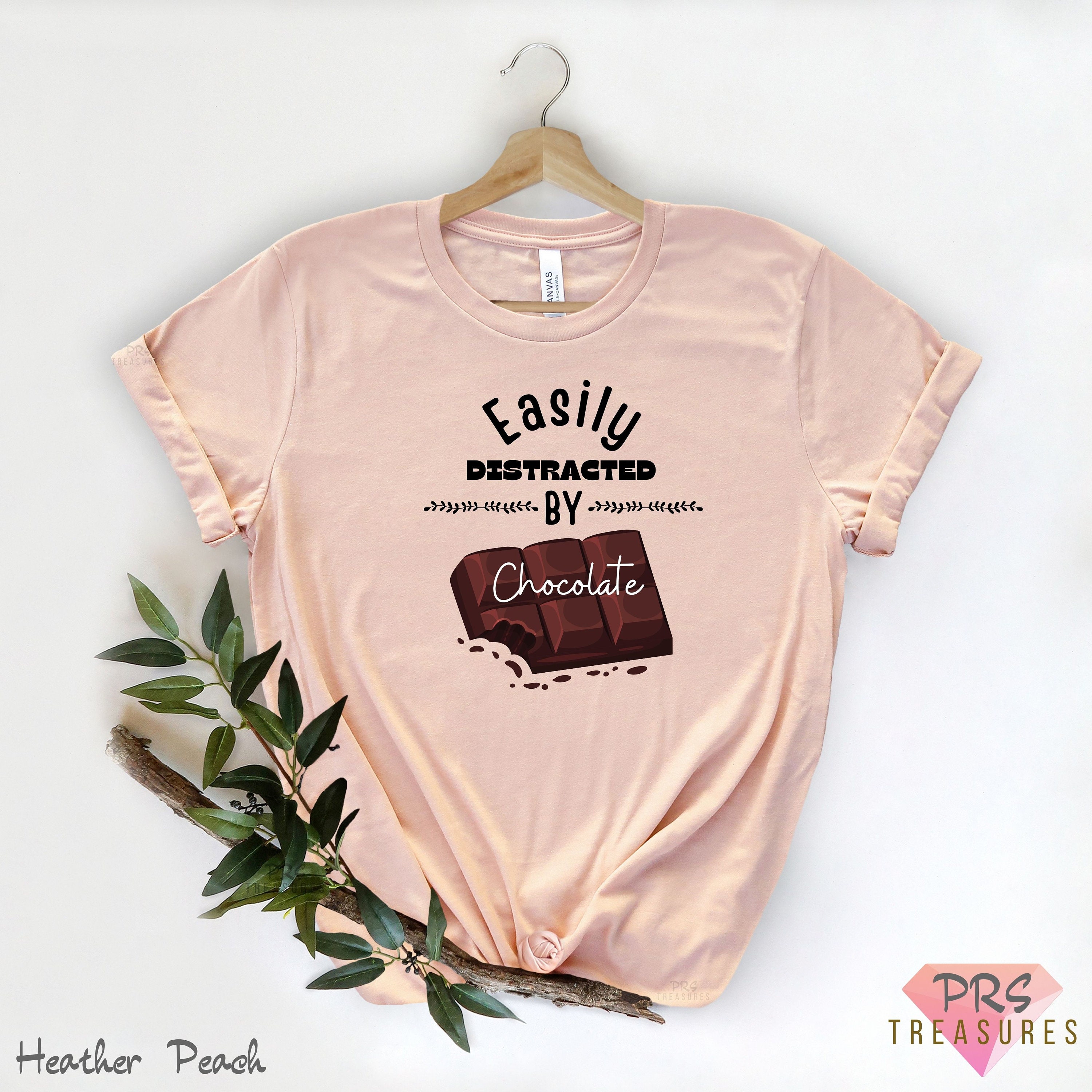 Easily Distracted by Chocolate T-shirt Chocolate Lover - Etsy