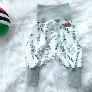 Pump pants baby toddler cotton jersey eucalyptus