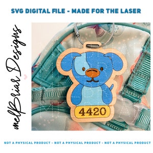 DIGITAL Bag Tag File - Dog Tag - School Bus Number Tag - Backpack Tag - Back to School