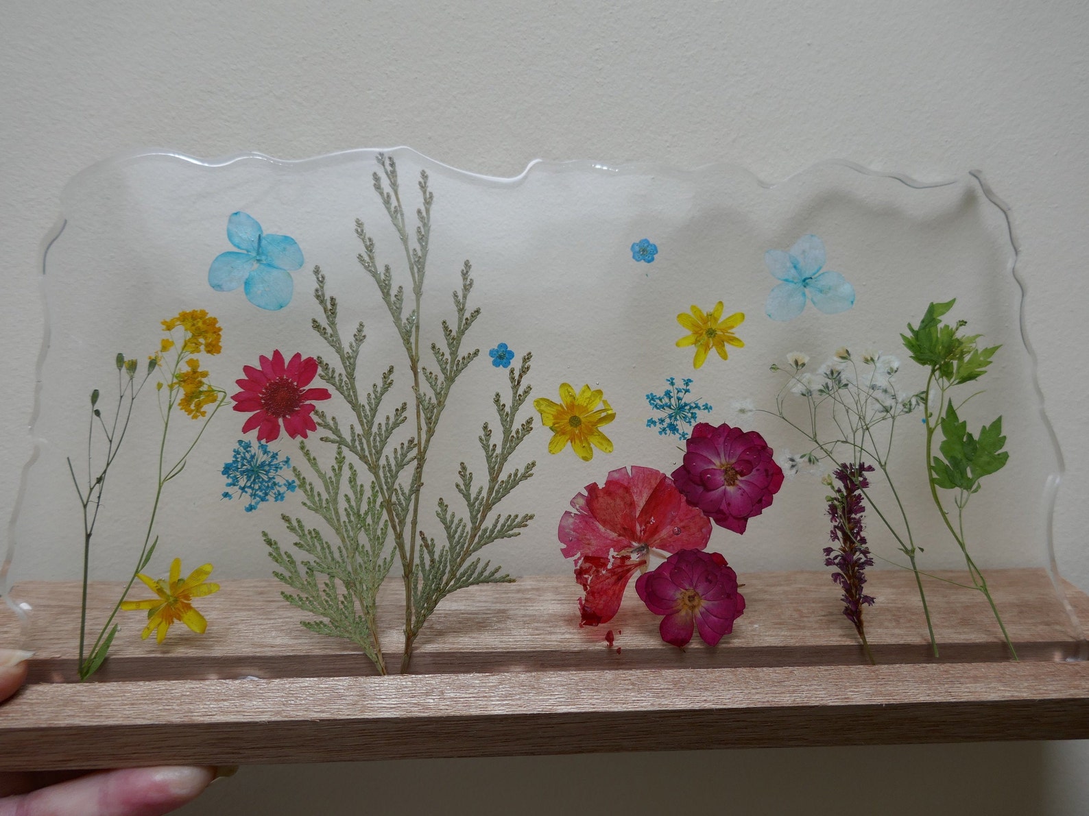 Pressed flower resin picture pressed flower resin art Etsy