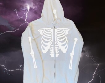 Reflective skeleton hoodie hot sale