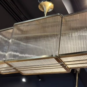 Huge Size 28&quot; Inch Vintage Art deco light Old Lamp Ceiling Hanging Chandelier Fixture Brass & Glass Rod Ship 7 Light Chandelier Antique