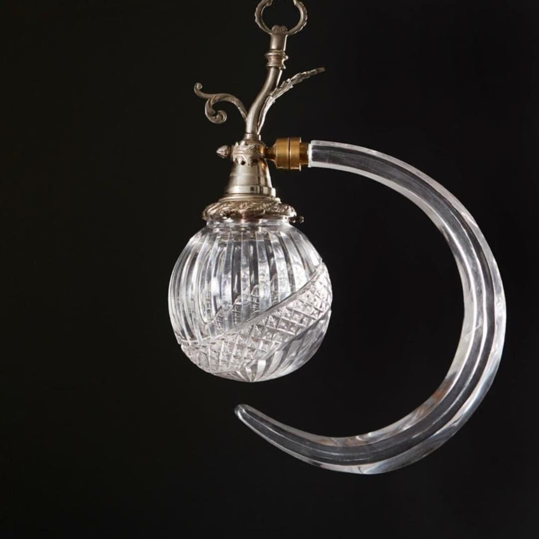 Antique Vintage Brass Star Crescent Moon Hanging Ceiling Fixture Light antique-vintage-brass-star-crescent-moon-hanging-ceiling-fixture-light