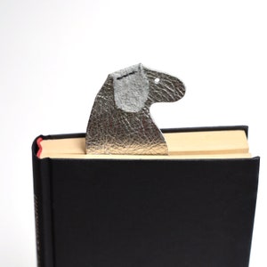 Bookmark MERKI, genuine leather, cool gift 16x4.6cm image 1