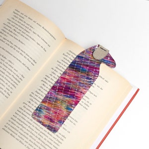 Bookmark MERKI, genuine leather, cool gift 16x4.6cm image 2