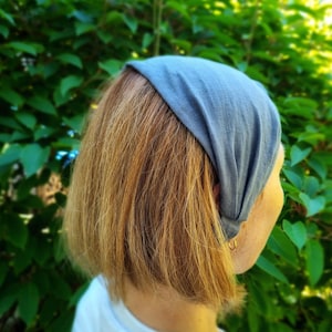 Ampia fascia per capelli in lino, bandana estiva, fascia per il fitness, copricapo, fascia per lo yoga